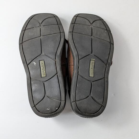 Sperry Boy 13.5 Boat Shoes Brown Leather Top Sider Cutter Lace Up Loafer Uniform - Picture 8 of 15